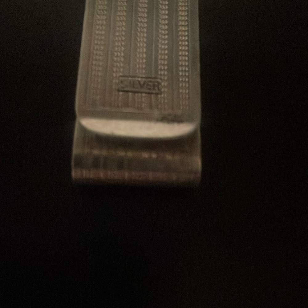 Sterling Silver Money Clip . Monogrammed Silver on the front